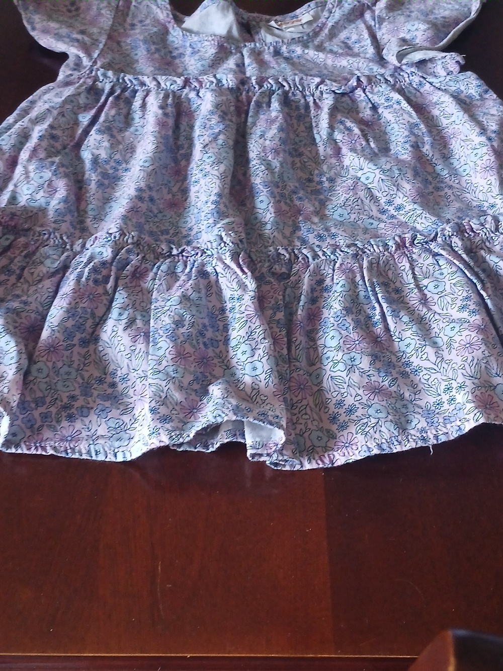 Cat & Jack Girls Flutter Sleeves Tier Dress - Picture 5 of 6